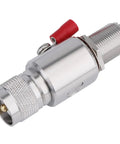 UHF Lightning Arrestor Surge Protector PL-259 Male To SO239 Female Bulkhead For HAM Radio with grounding screw and red connector