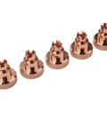 Five Pack KP2845-2 Plasma Shield Cups for Tomahawk 1538 and LC105 Torches, Plug and Play Spare Parts Kit for Precise Plasma Cutting, Keeps Your Cutter Stable and Extends Lifespan, Protective Shield Design and Easy Install. Five copper plasma shield cups