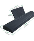 Dust-Proof 88 Key Digital Piano Keyboard Cover With Velvet Lining, showing measurements and water-resistant material.