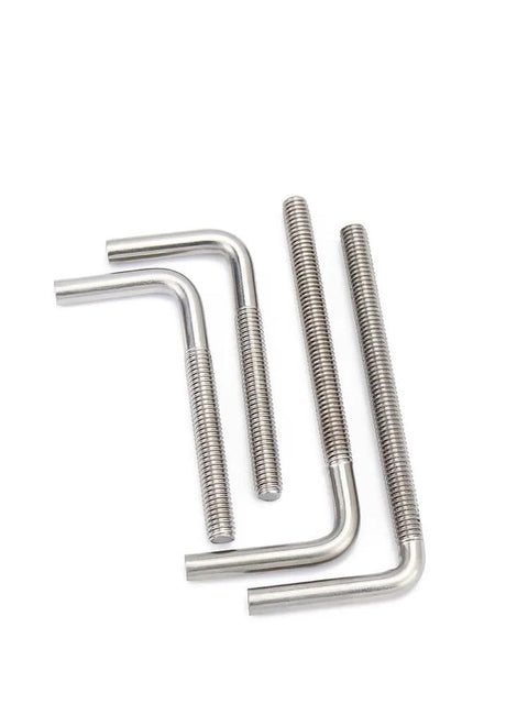 L Shape Foundation Bolts 304 Stainless Steel Right Angle Anchor Bolt With Long Square Bend Screws M4 M5 M6 M8 M10 M12 L Shaped Screws M6x40