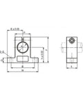 Top Quality 10 Pack Linear Motion Shaft Support Stops For SK12 Smooth Rail Systems Crafted From Heavy Duty Aluminum Alloy dimension drawing.