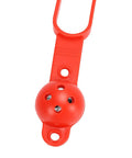Jiawu Magnetic Stud Finder, 27 Lbs Magnetic Force in red with a rounded design and metal detection holes.