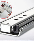 Heavy Duty Lockable Drawer Slides Full Extension Ball Bearing Zinc Coated Rails Rust Proof Glide with measuring caliper