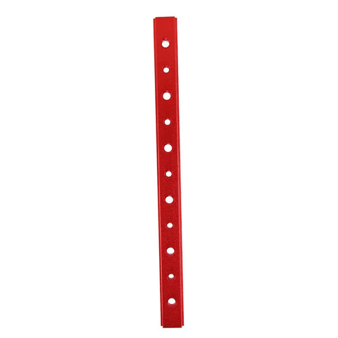 Red 300mm Silver Anodized T Slot Miter Track Jig For Woodworking Aluminum Alloy Slide Strip 300mm with holes for mounting