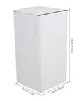 Ten Box Set Of White Corrugated Cardboard Shipping Boxes With Standard Design And Lightweight Paper Material, 18cm height visible