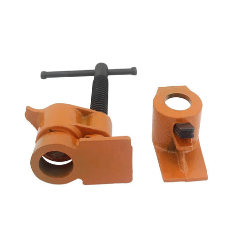 Top Shelf Heavy Duty Adjustable Pipe Clamp For Woodworking Carpentry And Weekend Garage Builds 1/2 3/4 Inch rugged cast steel clamp