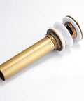Antique Solid Brass Pop Up Sink Drain Stopper With Overflow For Bathroom Vanity, Durable All Metal Drain Assembly, Anti Corrosion