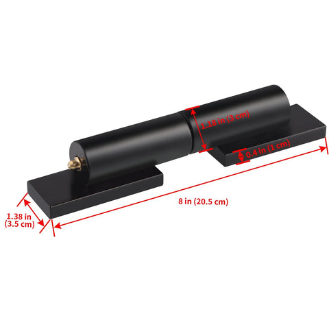 Side view of Skelang 8-inch heavy-duty gate hinge with weld-on mounts, black steel for swing gates