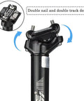 Alloy Bike Seatpost 27.2 X 400mm With Four Size Shim Spacers 28.6 30.4 30.9 31.6 double nail and track design