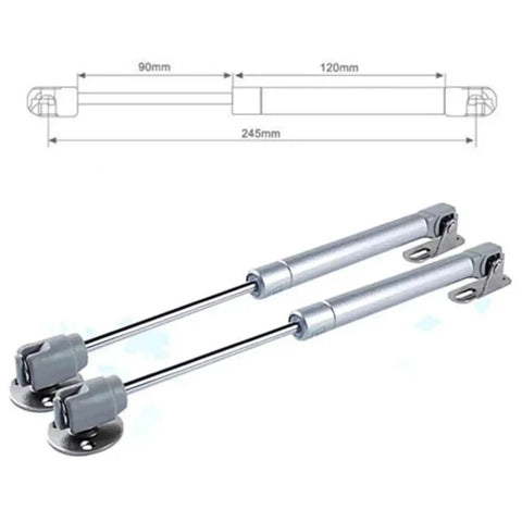 Six Piece Cabinet Gas Spring Set For Soft Close Lift Supports, heavy duty 12Kg 120N cabinet hardware with dimensions