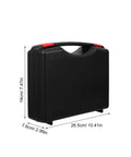Badass Low Profile Plastic Toolbox With Tight Fitting Lid And Ergonomic Handle, compact size, black, ideal for storage.