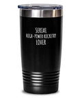 20 Oz Vacuum Insulated Tumbler With Lid Black Keeps Coffee Hot Or Ice Cold All Day Stainless Steel Powder Coated Travel Cup for Rocketry Lovers