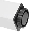Close-up of Heavy Duty Aluminum Cabinet Feet 4 Pack With Height Adjustable Knob Built To Last Strong Supports For Shelves Coffee Tables