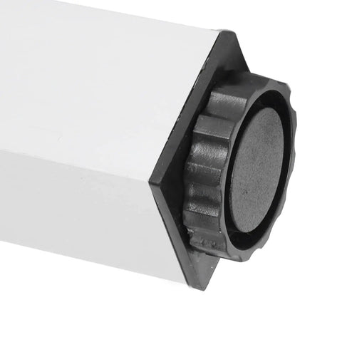 Close-up of Heavy Duty Aluminum Cabinet Feet 4 Pack With Height Adjustable Knob Built To Last Strong Supports For Shelves Coffee Tables