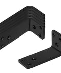 Heavy Duty L Corner Brackets Black 4 By 2 Inch Steel Supports For Countertops And Shelves Bumper Sturdy angle braces stacked.