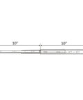 Diagram of Full Extension Ball Bearing Drawer Slides 10 Inch Set of 4 Pairs with Silent Close, Smooth Glide, black cold rolled steel.