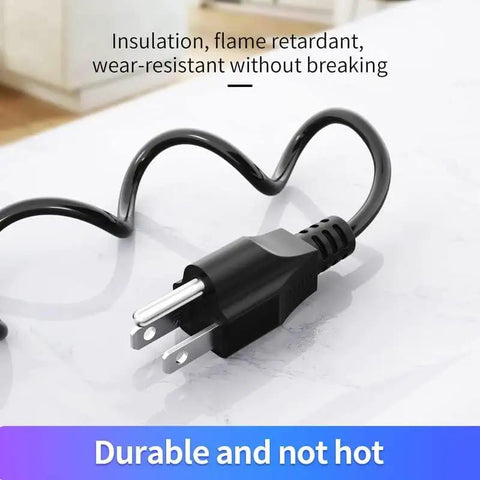 Close-up of 3 Prong Replacement Power Cord for Electric Pressure Cooker and Kitchen Appliances on table