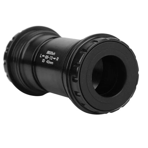 Alloy BB30 Bottom Bracket For 24x24mm Cranks Integrated 42mm Frame Shell, black finish, side view for road and mountain bikes.