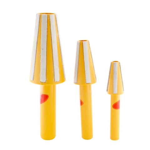 Three yellow One Piece Taper Wiper Cleaning Bars for CNC Spindle Holders BT30 BT40 BT50 HSK63 HSK32 HSK40 HSK50 HSK100 Pro Grade Cleaner
