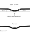 Beefy Aluminum Alloy Flat Bar And Riser Handlebar 25.4mm 600mm Or 31.8mm 620mm For Mountain And Road Bikes Dope MTB Upgrade