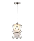 Modern Cylindrical Pendant Light With Frosted Glass Shade In Brushed Nickel For Kitchen Island Lighting Hanging Over Island Foyer And Dining Room Soft Warm Glow And Sleek Contemporary Vibe Easy Install