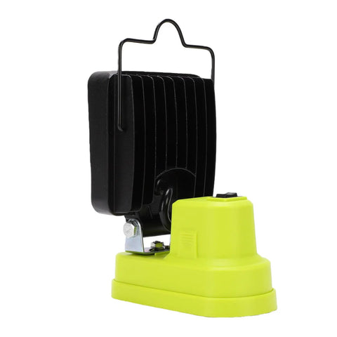 GOWENIC Cordless Floodlight, 6000lm Brightness, 360 Degree Rotating Head, side view with black and yellow design.