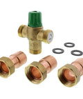 5004-HX-C3 Heating Only Mixing Valve 5000 Series One Inch Union Sweat for Hydronic Systems with connectors and gaskets