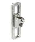 Chrome Plated Diecast Sliding Door Keeper For Flush Style Patio Door Handles with vertical screw slots and sealed screws
