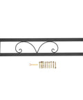 Heavy Duty Black Metal U Shaped Stair Handrail Freestanding Indoor Safety Rail With Slick Curved Edges and assembly hardware.