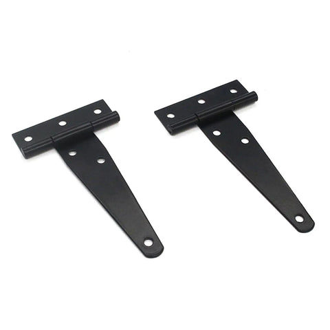 Four Pack Badass Heavy Duty T Strap Hinges Built Tough From Rustproof Wrought Iron With Classic Black Finish hardware for gates