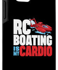12 Mini RC Boating Is My Cardio case for iPhone 12 Mini with sailboat design polycarbonate shell TPU liner