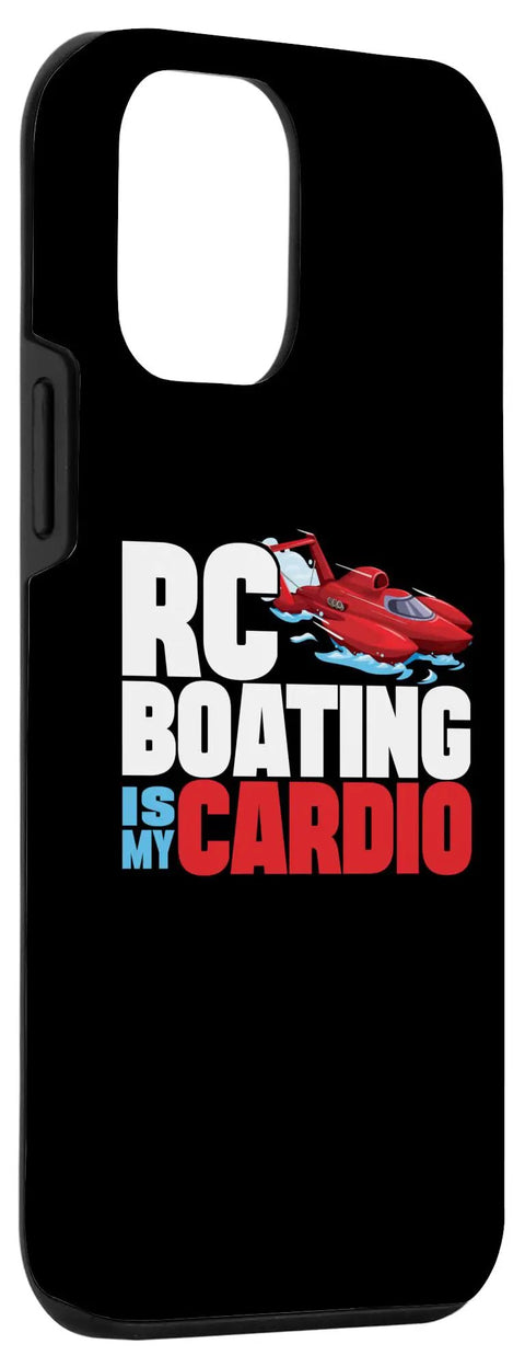 12 Mini RC Boating Is My Cardio case for iPhone 12 Mini with sailboat design polycarbonate shell TPU liner