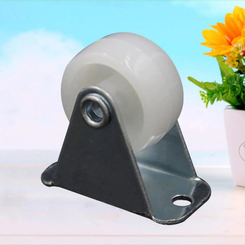 White Furniture Caster Wheels 12 Pcs PP 1 Inch for Office and Home, durable PP caster with metal bracket, suitable for furniture.