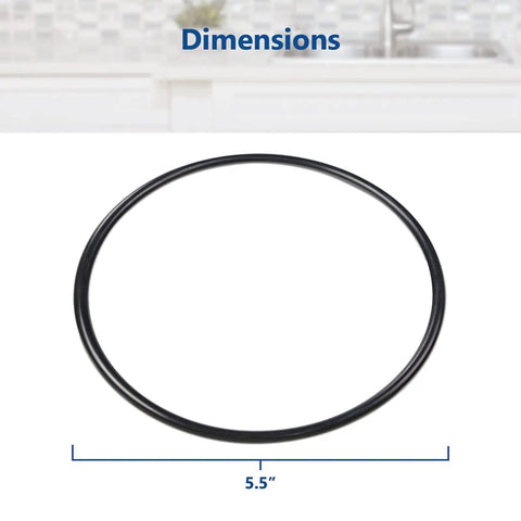 Whole House O Ring Replacement Kit For Filter Housings Fits Standard Twenty Inch Filter Housings Five Point Five Inch OD O Rings Three Pack BPA Free Nitrile Rubber Thermal Resistant Pro Seal Leak Proof Seals Includes Lubricant Tube single O-ring