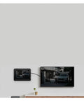 Smooth Operator 6MP Dual Lens Wireless IP Camera For Real Deal Surveillance No Fuss Install Easy Eight Channel NVR Hookup And Tough Weatherproof Construction displayed on a wall-mounted TV and monitor.