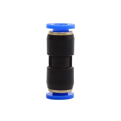 Push To Connect Quick Connect One Quarter Inch Tube Fitting Plastic Union Pneumatic Connector front view