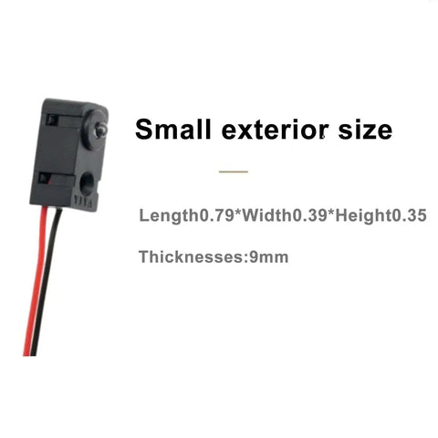 IR Break Beam Sensor With 5mm LEDs Counting Module compact design, small size, showing dimensions, 4.5V To 5V photoelectric switch.