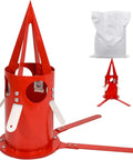 Beefy Big Bag Dispenser Unloader For Bulk Bags, Heavy Duty Feed Grain And Fertilizer, Rust Resistant Portable Unloader Tool For Farm, Warehouse And Home Use Red