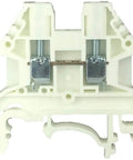 DK2.5N-WE DIN Rail Terminal Block Screw Type White UL 600V 20A 12-22AWG Compact Wiring Block For Tight Spaces Vibration Resistant