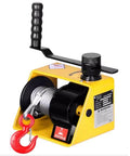 Heavy Duty Hand Crank Winch 550-1100Lbs Capacity With Self-Locking Worm Gear, waterproof anti-corrosion design for heavy lifting.