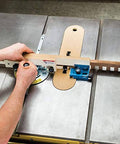 Cross Lap Jig For Precise Half Lap Joints Quick Table Saw Setup on table saw cutting wood with ergonomic knob system
