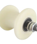 Beefy Heavy Duty 50 Round Tube Bearing Roller Cable Guide Wheel U Shaped Track Wheel Lifting Wheel Moving Pulley Quiet Wheel 4 Piece Set For Pipe Handling And Sliding Systems white bearing roller with bolt