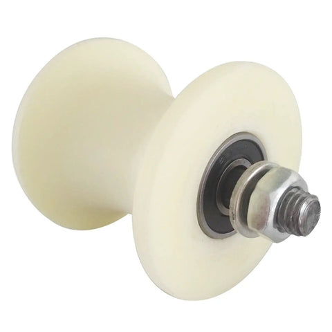 Beefy Heavy Duty 50 Round Tube Bearing Roller Cable Guide Wheel U Shaped Track Wheel Lifting Wheel Moving Pulley Quiet Wheel 4 Piece Set For Pipe Handling And Sliding Systems white bearing roller with bolt