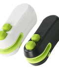 Rechargeable 2 In 1 Bag Sealer With Cutter, crocodile design, black and white, handheld food sealer for kitchen, 2 pack