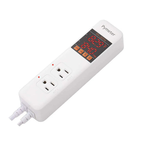 All In One Temperature And Humidity Controller For Reptile Enclosures And Mushroom Greenhouse Pre Wired Dual Outlet Thermostat