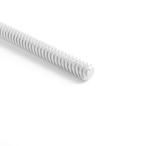Close-up of stainless steel threaded rod from Two Lead Screws Pack 300mm 8mm Lead Screws With Stainless Steel Threaded Rod And Two Flexible Couplings For No Hassle Fast Install 3D Printer Z Axis Upgrade Kit Bundle
