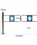 Hella Durable Automatic Closing Double Door Swing Gate For Busy Factories And Supermarkets Featuring Waterproof Easy Clean Steel Build 97cm tall