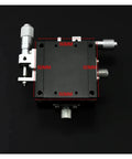 XY Axis Linear Stage With Fine Tuning Frame For Manual Displacement And High Precision Measuring, viewed from above