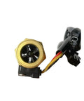 Front view of Brass Hall Flow Sensor Water Flowmeter with Pulse Output, brass body, for 1/2, 3/4, and 1 inch NPT fittings