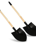 Two Pack Kids Beach Shovels For Sand Digging, Lightweight Metal Spade Garden Tools For Boys And Girls, 28 Inch Length